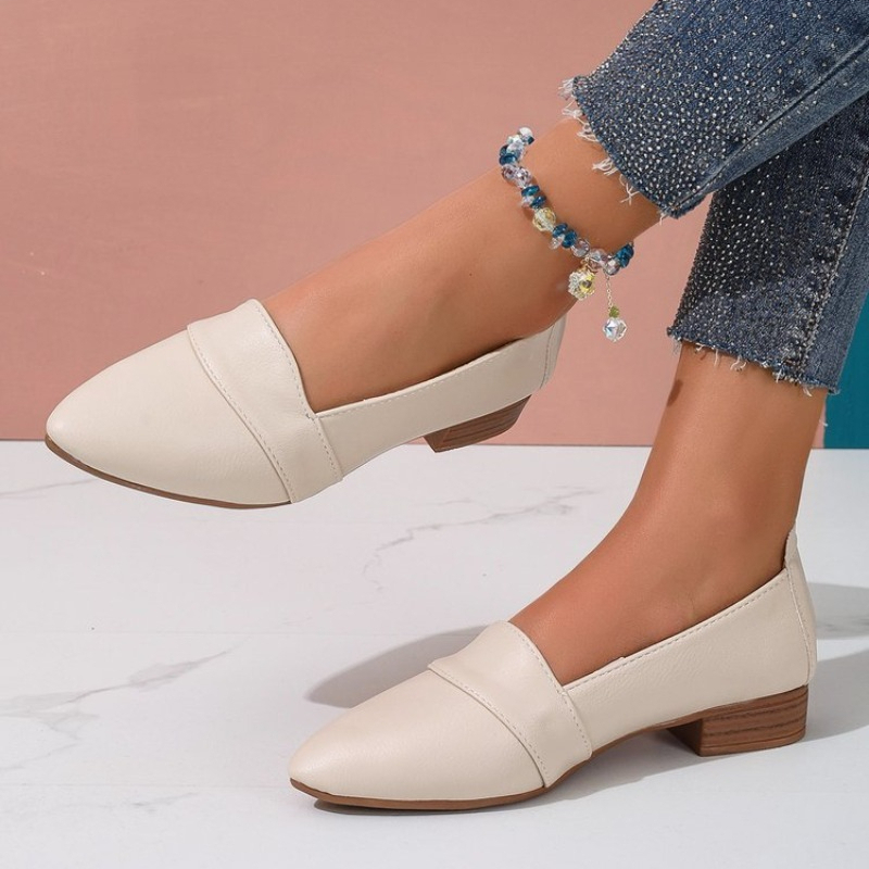 Women Shoes Heels - Slip-on schoenen dames, platte damesschoenen, effen