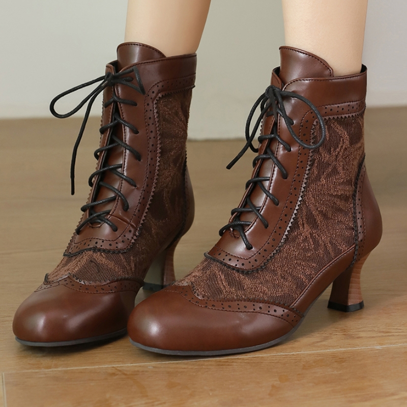 Women'S Shoes Big Feet - Big Size Vintage Korte Laars Vrouwelijke