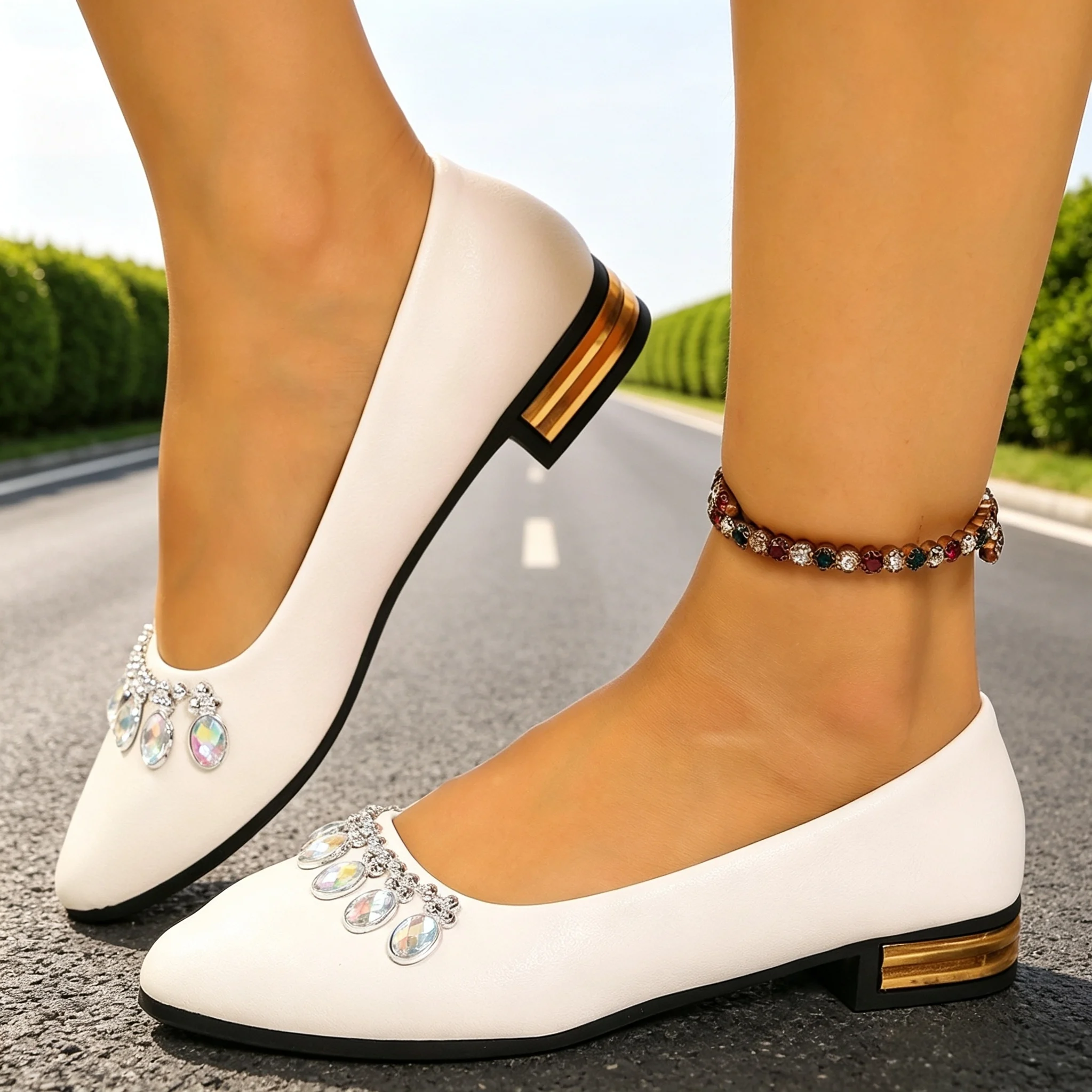 Women Shoes Heels - Dames Flats Pointed Toe Balletschoenen Plus