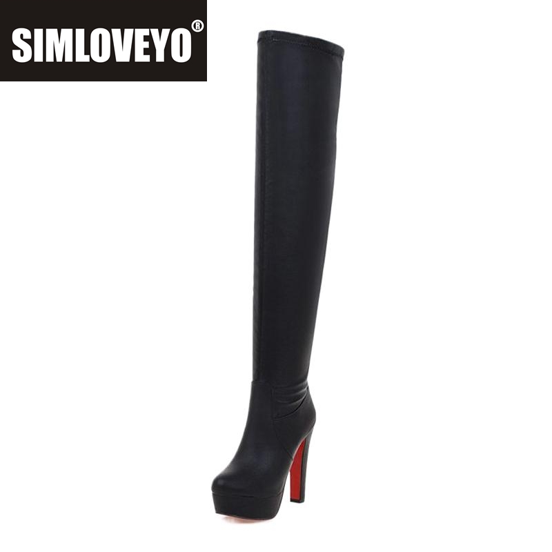 Women'S Shoes Big Feet - SIMLOVEYO Schoenen Ultra Hoge Hak overknee