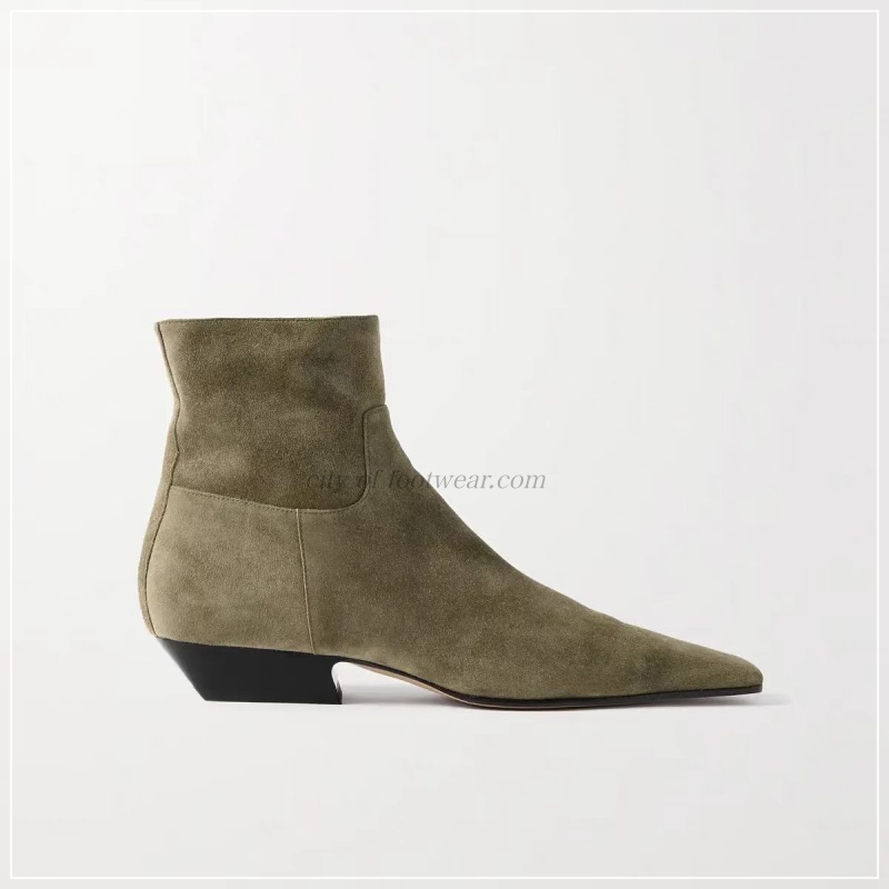 Women'S Shoes Big Feet - Dames lage hak suède leren enkellaarsjes