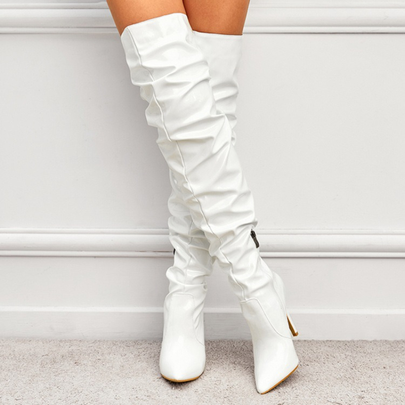Dameslaarzen over de knie Glan - Patent Leather Pump recensie en prijs