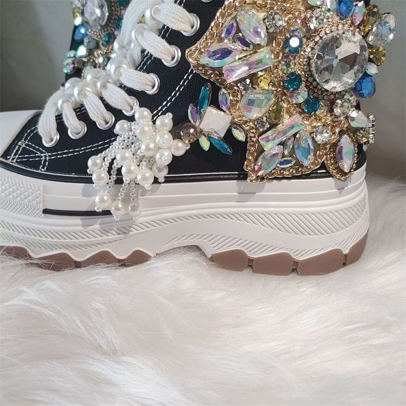 Dikke zool, hoge schacht, met  - Women'S Shoes Hands Free recensie en prijs