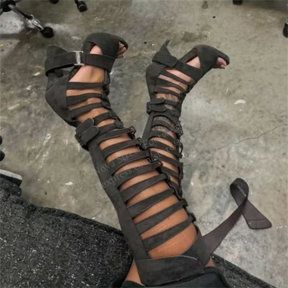 Gladiator Hollow Belt Buckle K - Women Shoes Boots recensie en prijs
