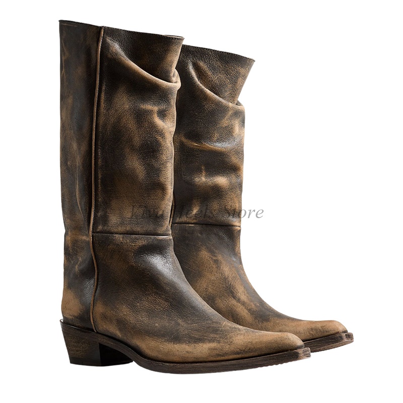 Vintage lederen dikke hak half - Women'S Shoes Big Feet recensie en prijs