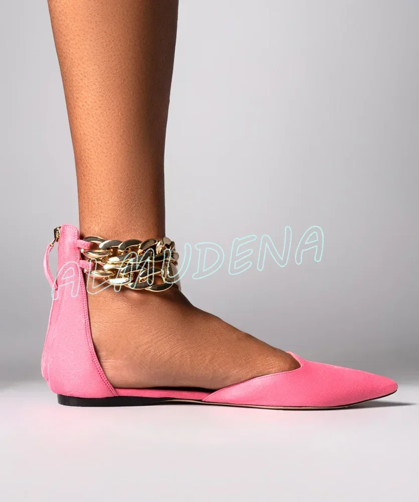 Gouden ketting detail platte d - Gold Chain Sandal recensie en prijs