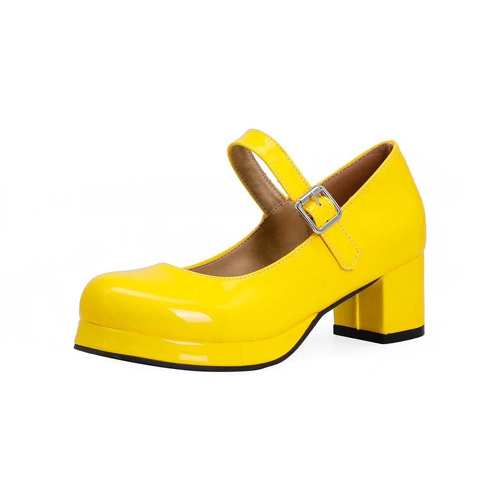 Gloednieuwe Comfortabele Oranj - Patent Leather Pump recensie en prijs
