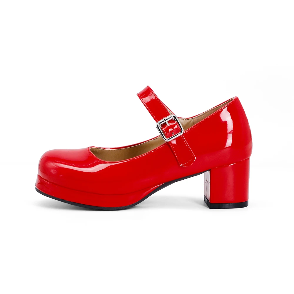 Gloednieuwe Comfortabele Oranj - Patent Leather Pump recensie en prijs