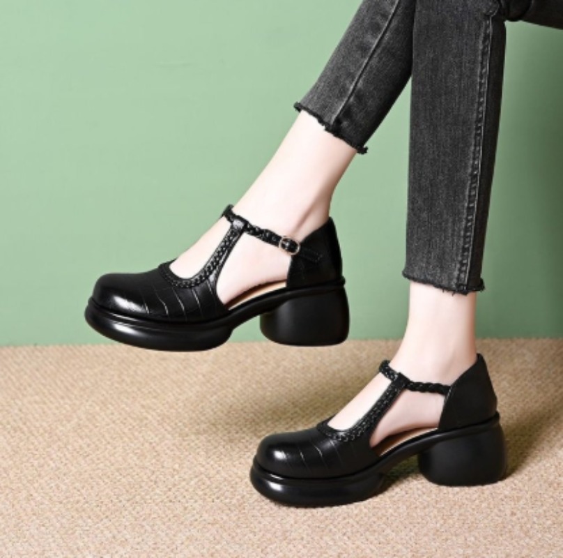 Dames zwarte Mary Jane-sandale - Women Shoes Heels recensie en prijs