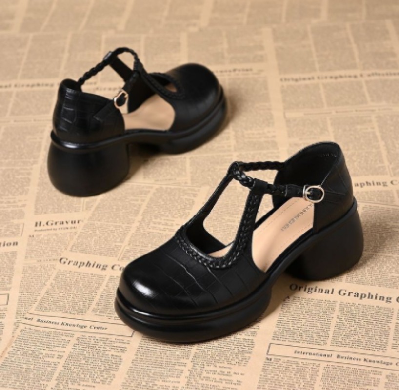 Dames zwarte Mary Jane-sandale - Women Shoes Heels recensie en prijs