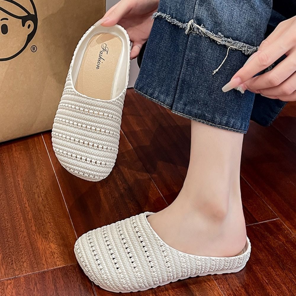 Ademende Baotou halve slippers - Women'S Shoes Hands Free recensie en prijs